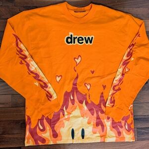 Drew House Fire Mens Long sleeve Men's Large T-shirt NWT